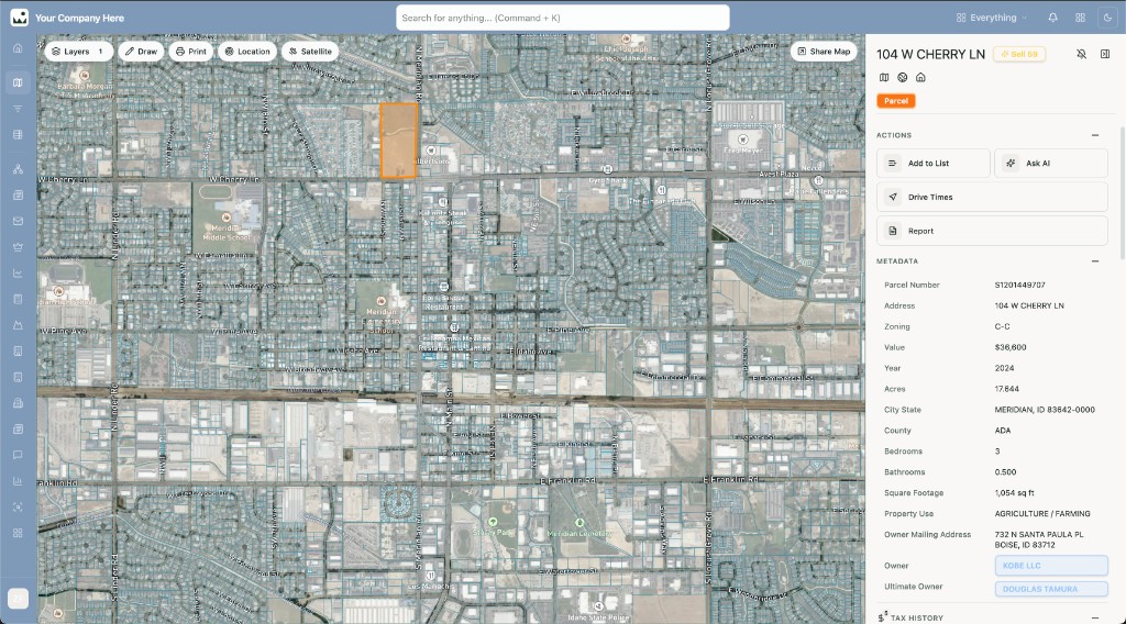 White-labeled LandFlow interface under your company brand